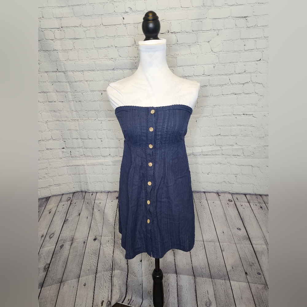 Strapless Button Down Minindress - image 1